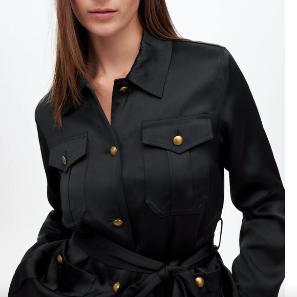 NWT! MADEWELL Double Faced Satin Safari Jacket Size Small - Picture 4 of 9